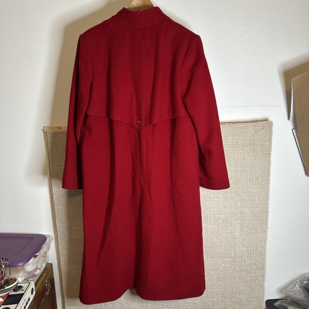 Mulberry Street‎ Red Wool Coat Sz 14 - Picture 2 of 5